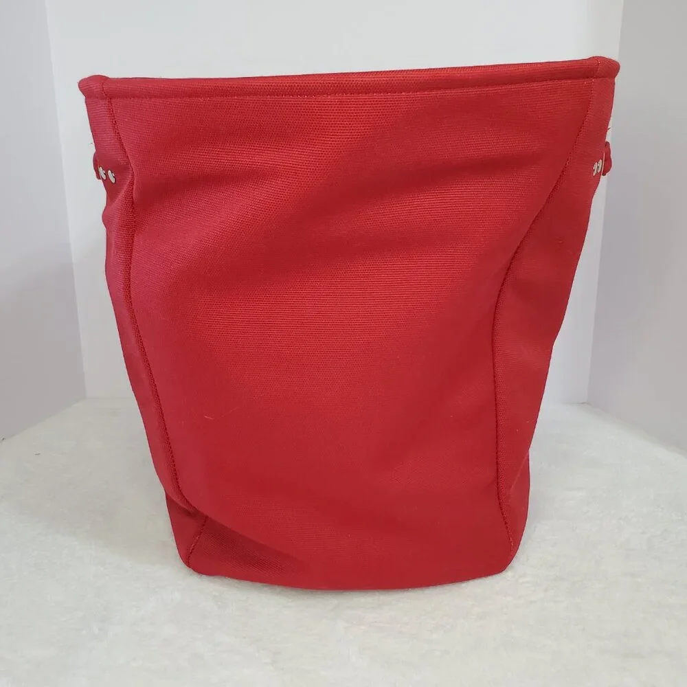 Burgandy Red Toy Storage Basket with Reinforced Handles Toy Organizer Basket